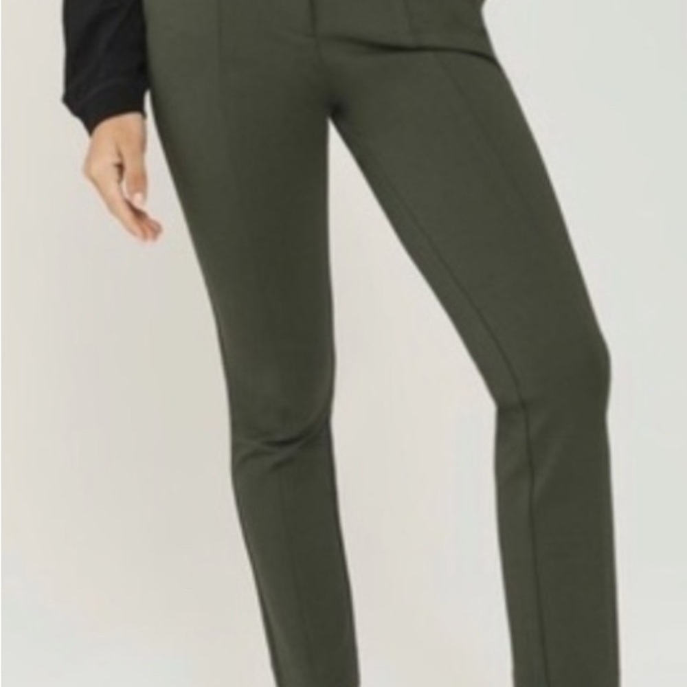 Something Navy Danielle Ponte Dark Green Straight Leg Pants